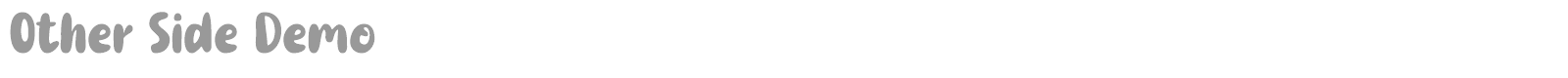 Other Side font preview